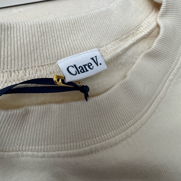 Clare V. Fringe Cream Sweatshirt - Picture 2 of 7